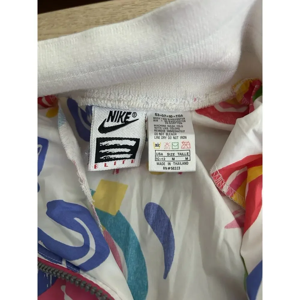 VTG Nike Elite Jacket Women’s Medium Art Abstract Lined Track‎ Wind